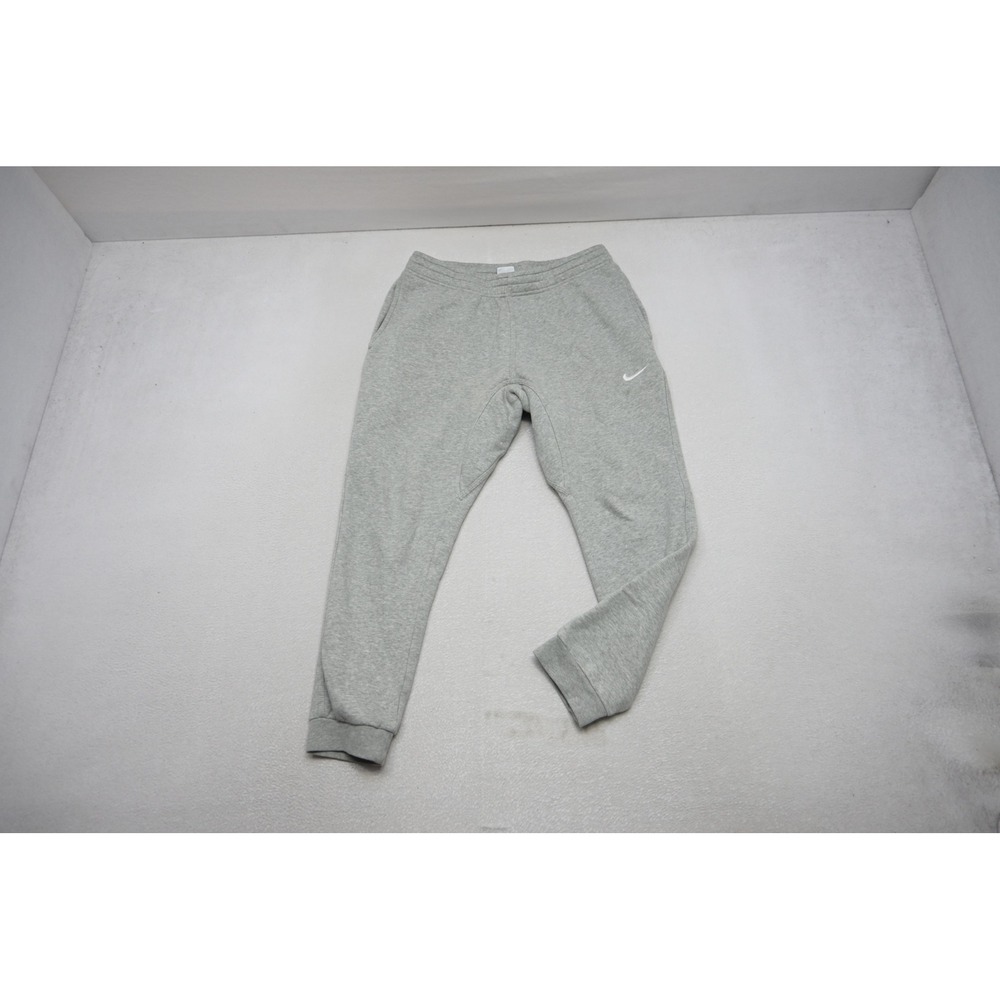 Nike Jogger Sweat Pants Mens Large Short Cotton Blend Gray Fleece Tapered